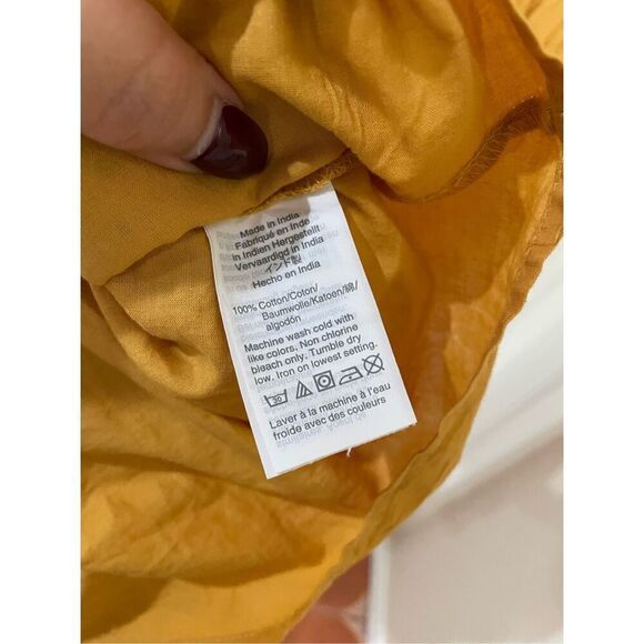 Madewell Eyelet Scalloped Trim Dress Size 00 - Picture 6 of 7